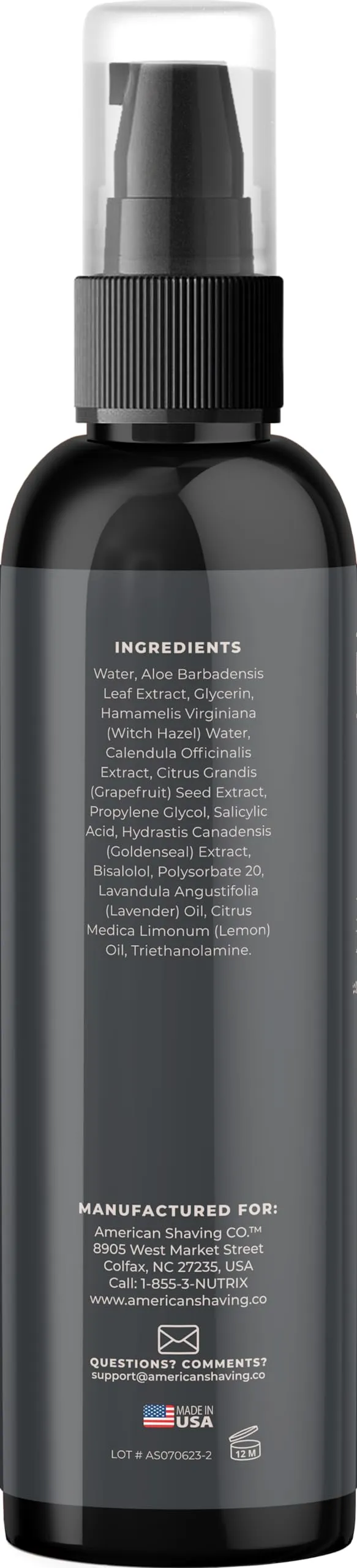 American Shaving Co. Hydrating Facial Toner with Oil-Free Nourishment,8 oz Bottle,Made in USA,Quick Absorption,Quality Potent Ingredients,Deep Penetration,Non-GMO,GMP Certified,Cruelty-Free Products