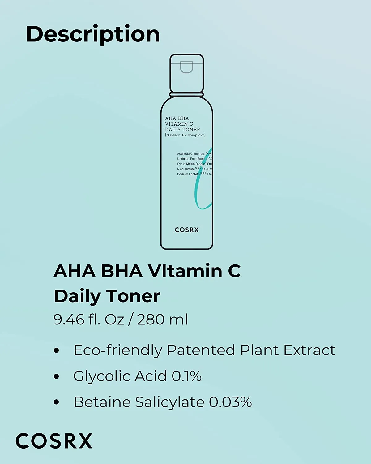 Cosrx REFRESH AHA BHA Vitamin C DAILY TONER 150ML