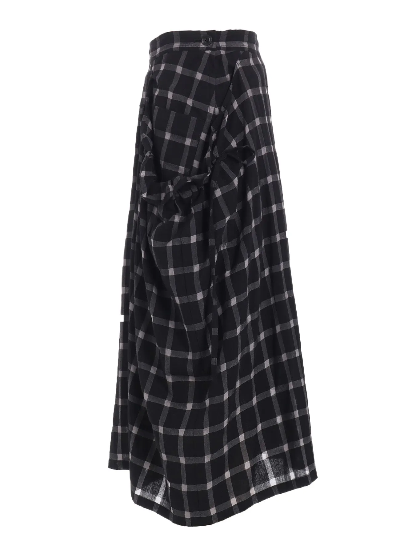 COTTON CUPRO GATHERED SKIRT