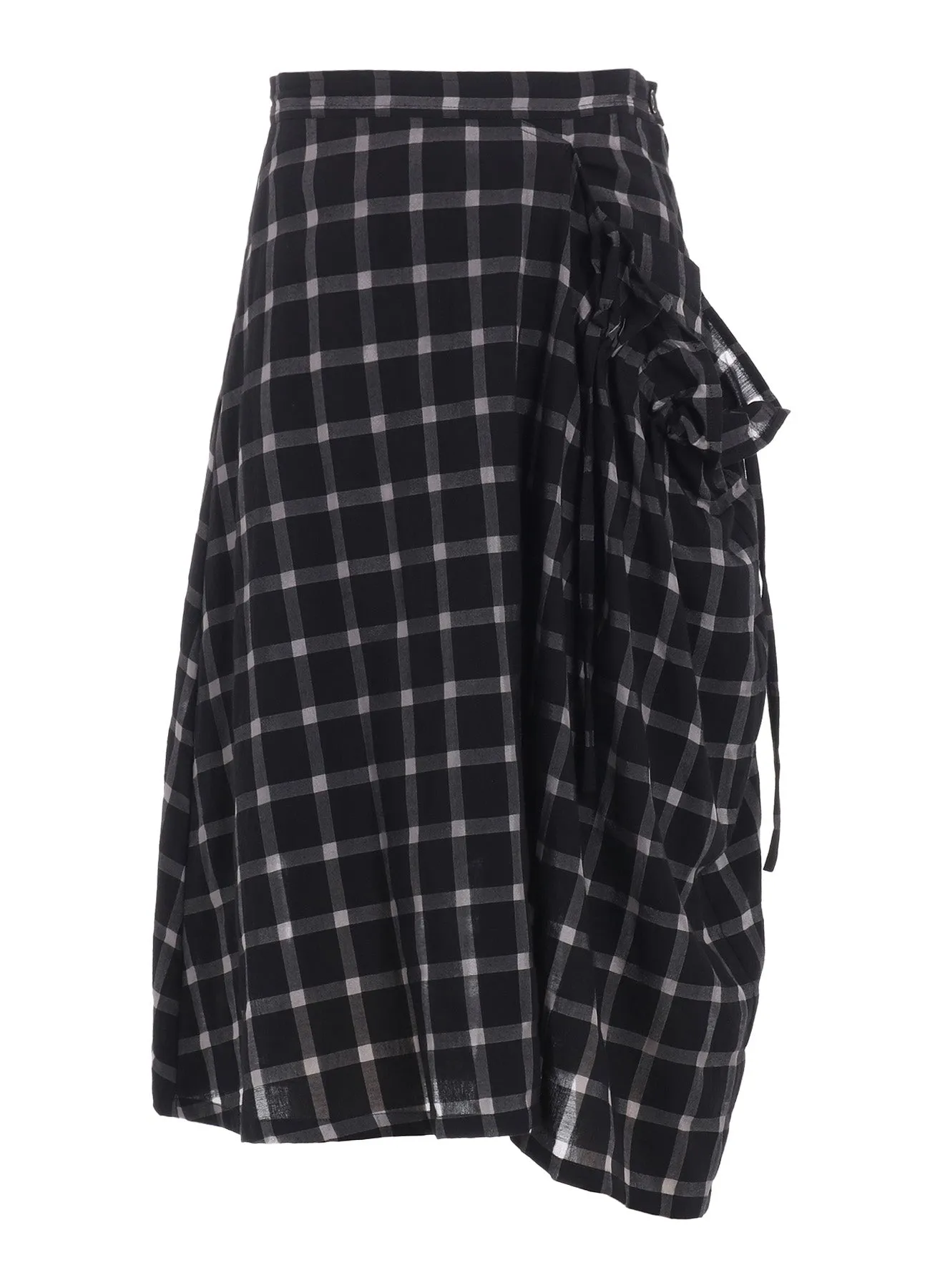 COTTON CUPRO GATHERED SKIRT