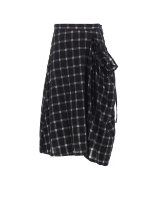 COTTON CUPRO GATHERED SKIRT