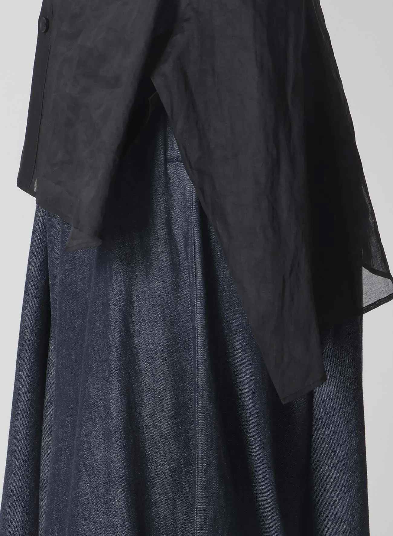 COTTON ORGANZA LAWN BACKSIDE FLARED SLIM B