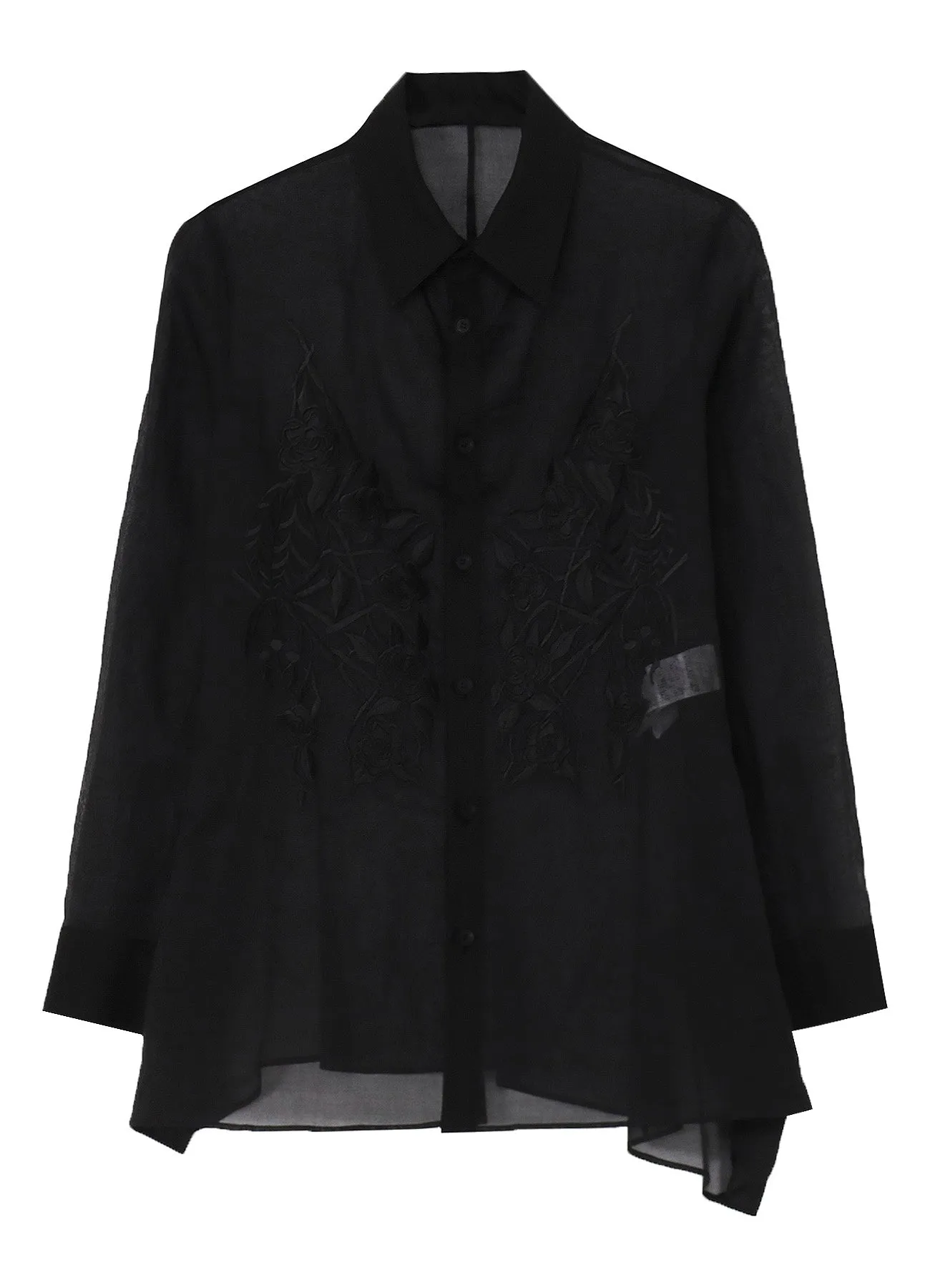 COTTON ORGANZA LAWN BACKSIDE FLARED SLIM B