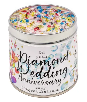 Diamond Wedding Anniversary Candle