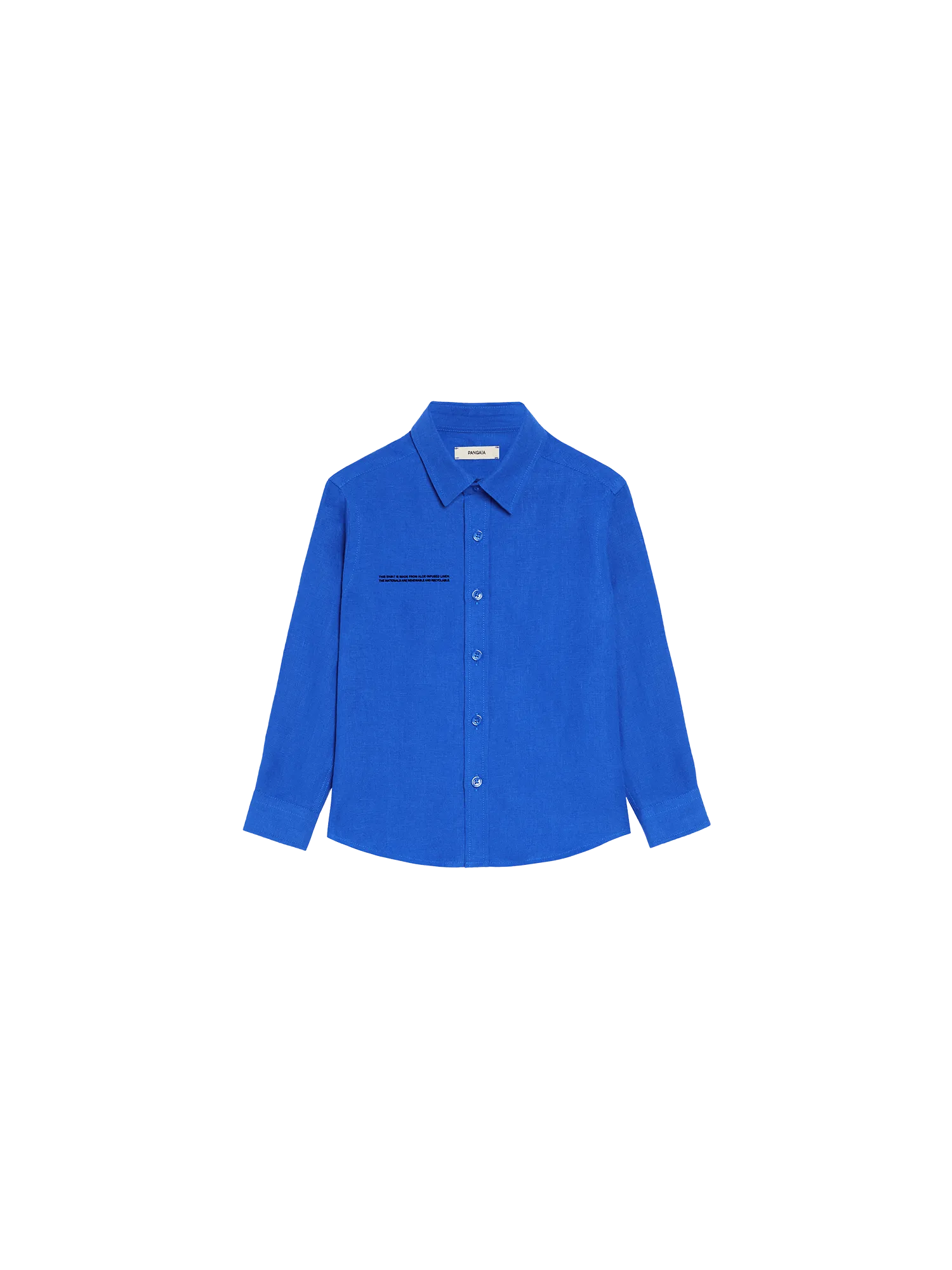 Kids Aloe Linen Long Sleeve Shirtcobalt blue