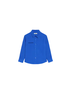 Kids Aloe Linen Long Sleeve Shirtcobalt blue