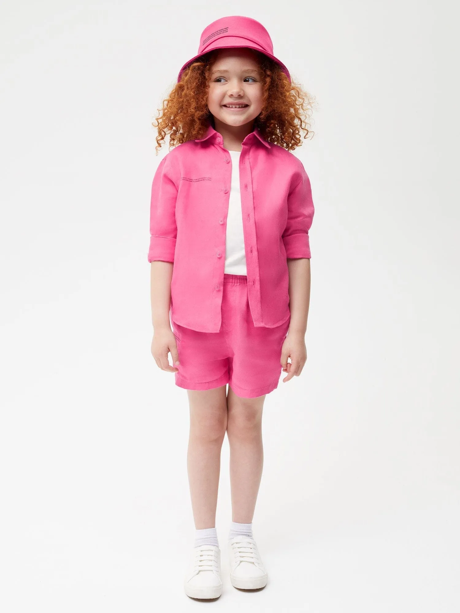 Kids Aloe Linen Shortsflamingo pink