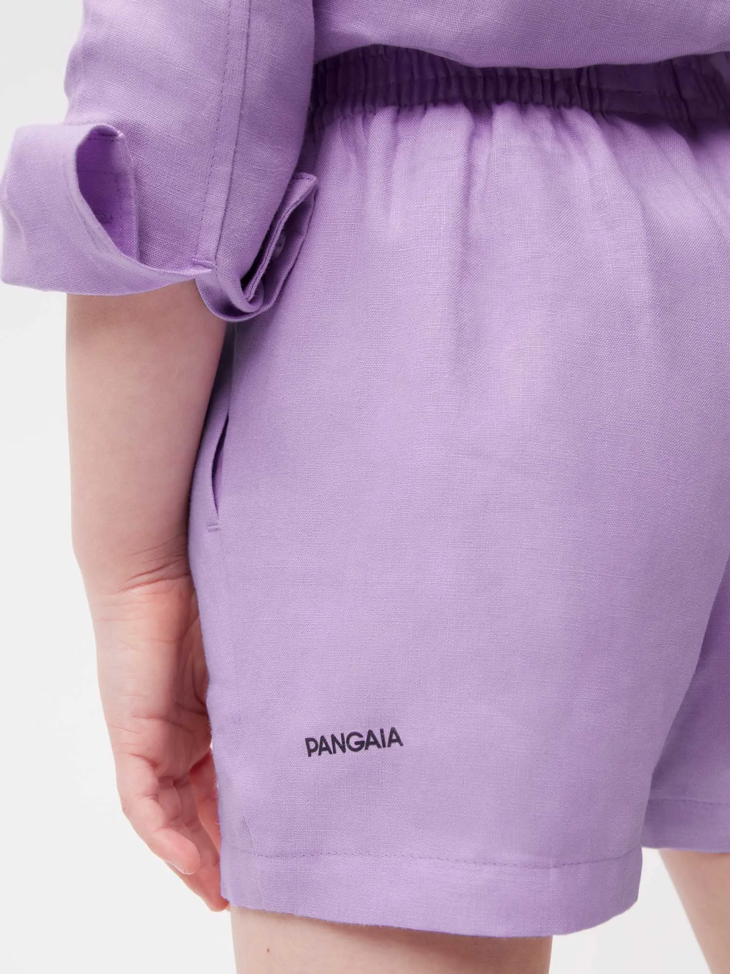 Kids Aloe Linen Shortsorchid purple