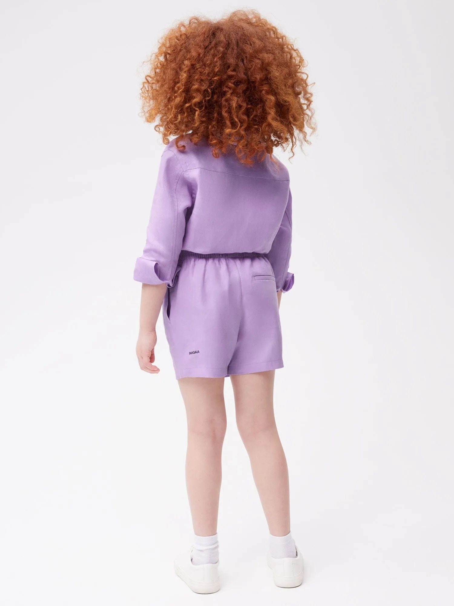 Kids Aloe Linen Shortsorchid purple