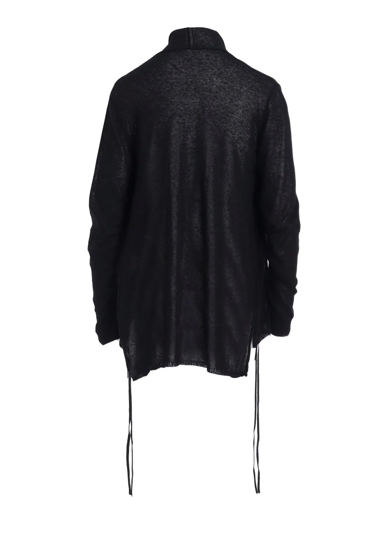 PLAIN STITCH GATHER DETAIL CARDIGAN