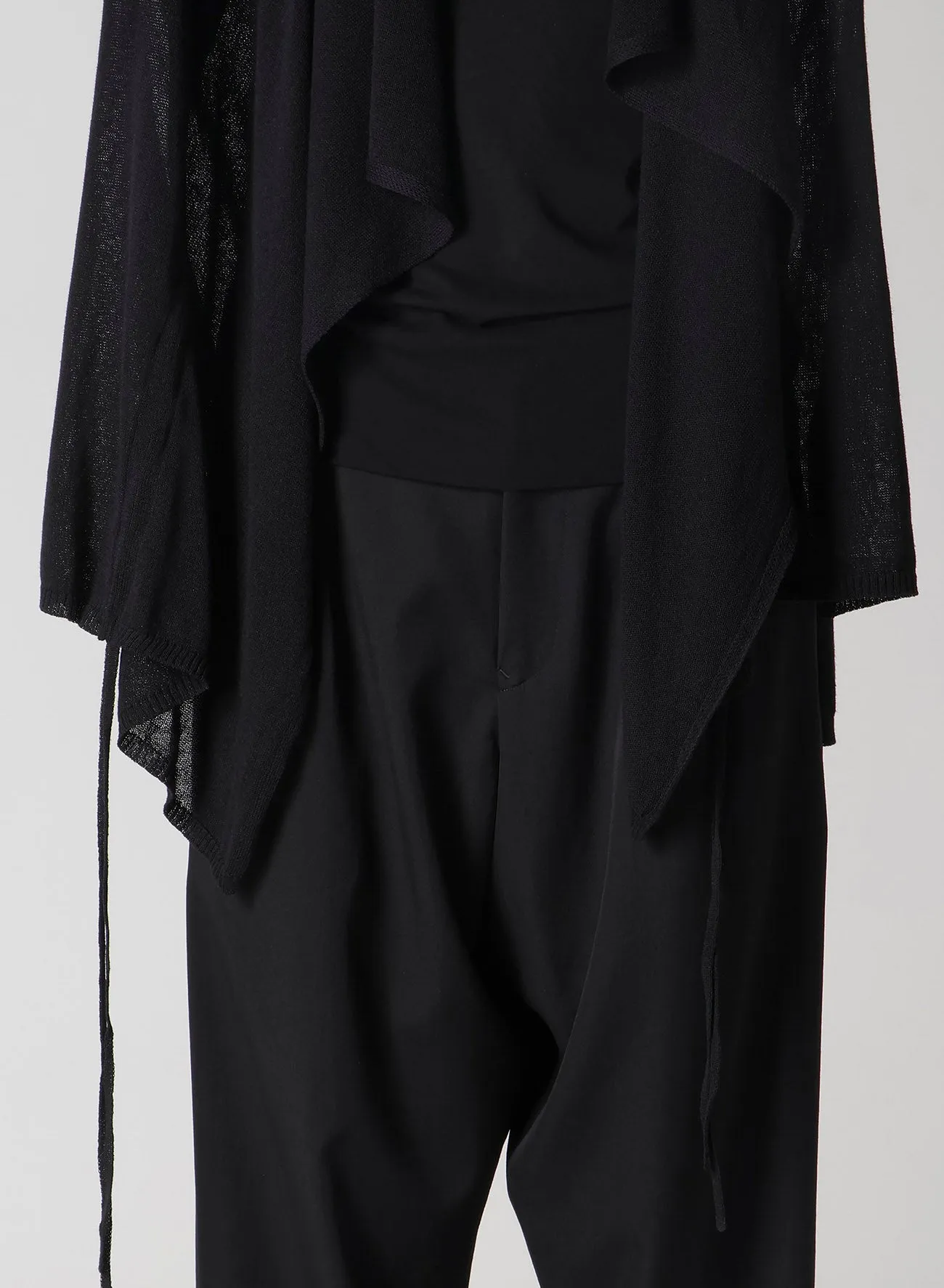 PLAIN STITCH GATHER DETAIL CARDIGAN
