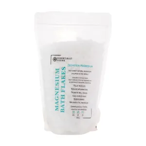 Pure Magnesium chloride Flakes 1kg -unscented and unrefined (Imported from the Netherlands)