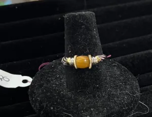 Tigers Eye Rope Ring - Size 7