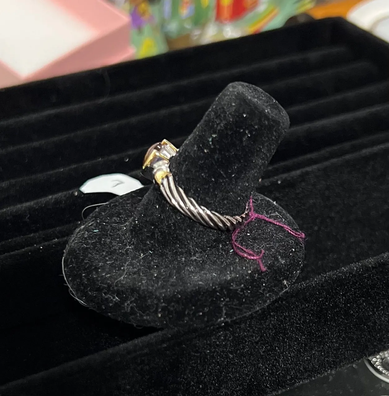 Tigers Eye Rope Ring - Size 7