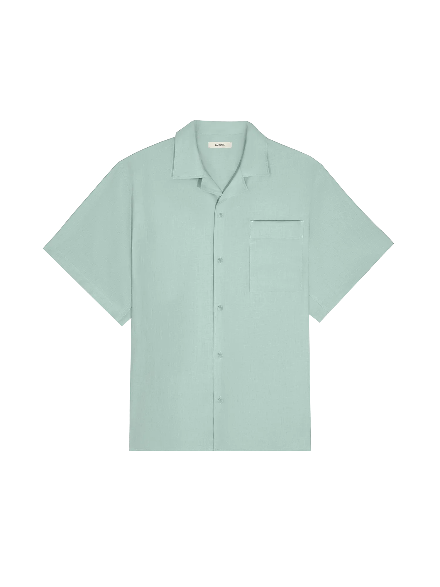 Womens Aloe Linen Camp Collar Shirteucalyptus blue